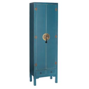 ARMARIO 2 PUERTAS Y 2 CAJONES AZUL DM 55 X 33 X 185 CM IXIA