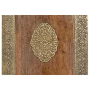Armario de 2 Puertas Madera Acacia con Incrustaciones Cerámicas y Bronce - Giner y Colomer (4)