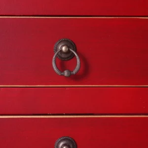 CONSOLA 4 PUERTAS Y 3 CAJONES ROJO 95 X 26 X 90 CM IXIA3