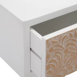 CONSOLA BLANCO-NATURAL MADERA DE PINO 90 X 40 X 77 CM IXIA