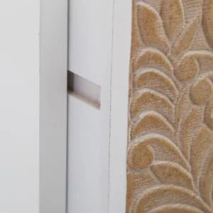 CONSOLA BLANCO-NATURAL MADERA DE PINO 90 X 40 X 77 CM IXIA