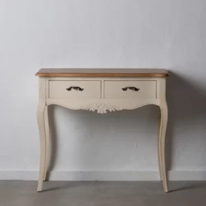 CONSOLA CREMA-NATURAL DM-MADERA ENTRADA 90 X 43 X 79 CM IXIA