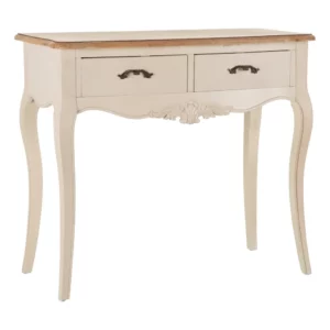 CONSOLA CREMA-NATURAL DM-MADERA ENTRADA 90 X 43 X 79 CM IXIA