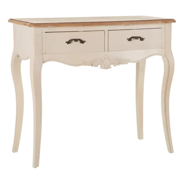 CONSOLA CREMA-NATURAL DM-MADERA ENTRADA 90 X 43 X 79 CM IXIA