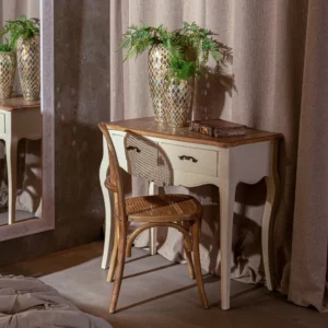 CONSOLA CREMA-NATURAL DM-MADERA ENTRADA 90 X 43 X 79 CM IXIA