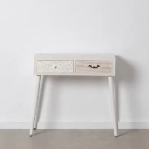 CONSOLA NATURAL-BLANCO MADERA DE ABETO 80 X 30 X 78 CM IXIA