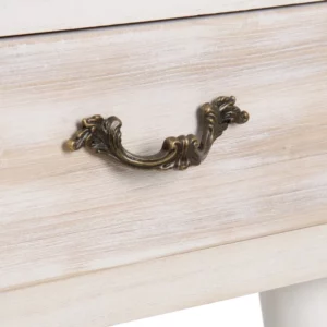 CONSOLA NATURAL-BLANCO MADERA DE ABETO 80 X 30 X 78 CM IXIA