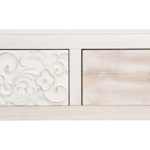CONSOLA NATURAL-BLANCO MADERA DE ABETO 80 X 30 X 78 CM IXIA