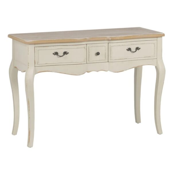 CONSOLA NATURAL-CREMA MADERA DE ABETO 115 X 50 X 80 CM IXIA
