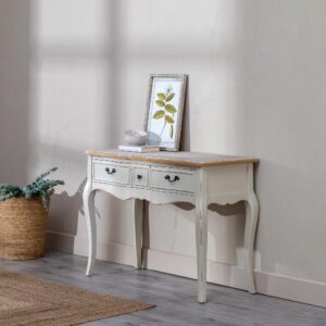 CONSOLA NATURAL-CREMA MADERA DE ABETO 115 X 50 X 80 CM IXIA