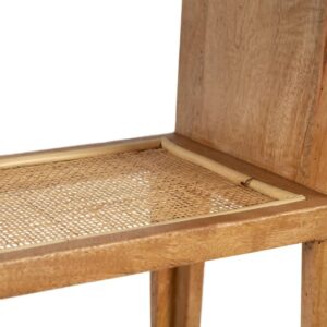 CONSOLA NATURAL MADERA-RATÁN SALÓN 90 X 25 X 80 CM IXIA