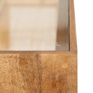 CONSOLA NATURAL MADERA-RATÁN SALÓN 90 X 25 X 80 CM IXIA