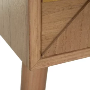 CONSOLA NATURAL-ORO MADERA PAULONIA 89 X 30 X 78,50 CM IXIA