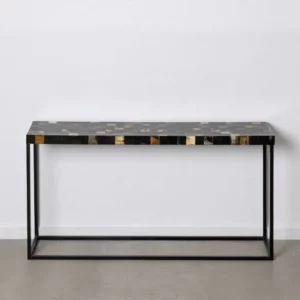 CONSOLA NEGRO CUERNO DECORACIÓN 140 X 35 X 75 CM IXIA