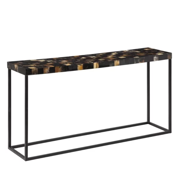 CONSOLA NEGRO CUERNO DECORACIÓN 140 X 35 X 75 CM IXIA