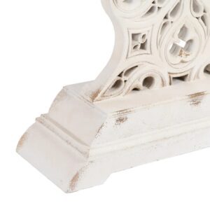 CONSOLA ROSETÓN NATURAL-BLANCO MADERA 120 X 38 X 87 CM IXIA