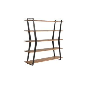 Librería Madera Mango Macizo Estructura Forja - Giner y Colomer-2