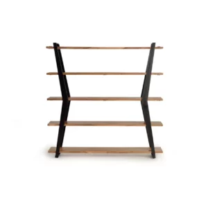 Librería Madera Mango Macizo Estructura Forja - Giner y Colomer-4
