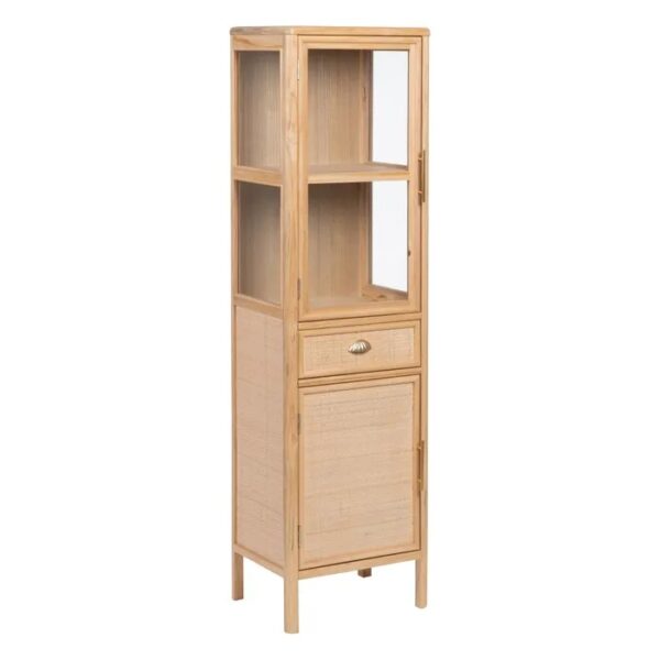VITRINA NATURAL MADERA DM DECORACIÓN 47 X 34 X 170 CM IXIA