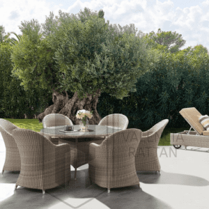 SILLÓN ARCO CALMA CON TAPICERÍA OLEFIN VALENCIA RATTAN