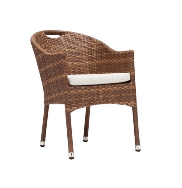 SILLÓN APILABLE CHELO NATURAL CON TAPICERÍA VALENCIARATTAN