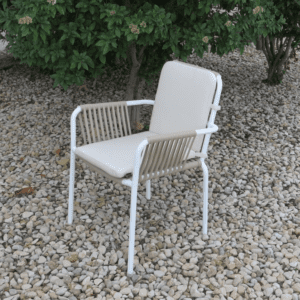 SILLON SUMERIO BLANCO-CREMA VALENCIARATTAN