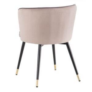 SILLA TERCIOPELO TEJIDO-METAL 62 X 50 X 76 CM IXIA