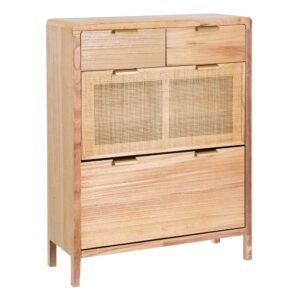 ZAPATERO NATURAL MADERA-RATÁN 80 X 30 X 107 CM IXIA