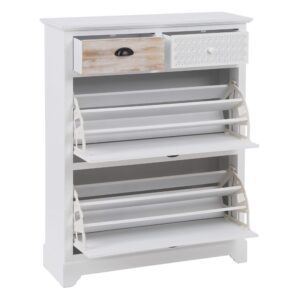 ZAPATERO BLANCO-NATURAL MADERA DE ABETO 85 X 30 X 110 CM IXIA