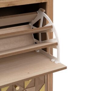 ZAPATERO NATURAL-ORO MADERA PAULONIA 85 X 30 X 110 CM IXIA
