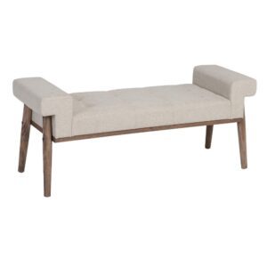 BANQUETA TEJIDO-MADERA DECORACIÓN 120 X 40 X 50 CM IXIA