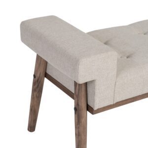 BANQUETA TEJIDO-MADERA DECORACIÓN 120 X 40 X 50 CM IXIA