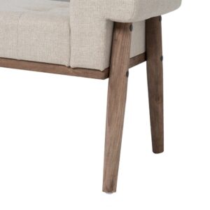 BANQUETA TEJIDO-MADERA DECORACIÓN 120 X 40 X 50 CM IXIA