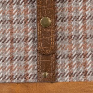 SET 2 BAÚLES CUADROS TEJIDO-MADERA 45 X 30 X 29 CM IXIA