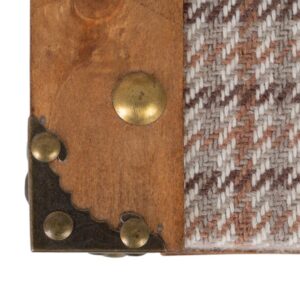 SET 2 BAÚLES CUADROS TEJIDO-MADERA 45 X 30 X 29 CM IXIA