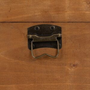 SET 2 BAÚLES NATURAL-VERDE TEJIDO-MADERA 45 X 30 X 29 CM IXIA