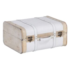 SET 2 MALETAS BLANCO-NATURAL DM-TEJIDO 42 X 35 X 21 CM IXIA