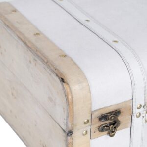 SET 2 MALETAS BLANCO-NATURAL DM-TEJIDO 42 X 35 X 21 CM IXIA