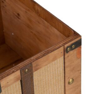 SET 2 BAÚLES NATURAL TEJIDO-MADERA 45 X 30 X 29 CM IXIA