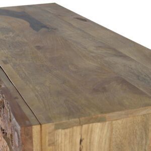 APARADOR 2 PUERTAS Y 3 CAJONES EN MADERA DE MANGO, CON LOS DETALLES DE LAS PUERTAS DE MADERA AUTENTICA RECUPERADA, EXPUESTO A VARIACIONES DE DISEÑO GINER Y COLOMER