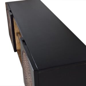 MUEBLE TV 2 PUERTAS EN MADERA DE MANGO Y BASE DE METAL GINER Y COLOMER