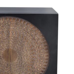 MUEBLE TV 2 PUERTAS EN MADERA DE MANGO Y BASE DE METAL GINER Y COLOMER