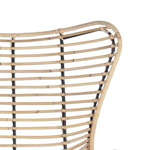 SET DE 2 SILLAS EN RATTAN NATURAL Y METAL, COJIN INCLUIDO GINER Y COLOMER