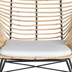 SET DE 2 SILLAS EN RATTAN NATURAL Y METAL, COJIN INCLUIDO GINER Y COLOMER