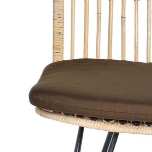 SET DE 2 SILLAS EN RATTAN NATURAL Y METAL, COJIN INCLUIDO GINER Y COLOMER