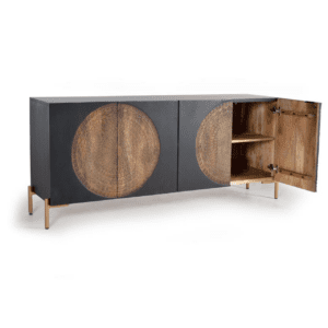 Aparador 4 Puertas Madera Mango Patas Metal - Giner y Colomer - 4