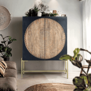 Armario 2 Puertas En Madera De Mango Y Base De Metal - Giner Y Colomer - 2