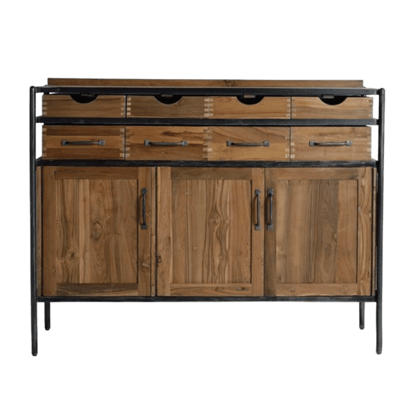Aparador Industrial Madera de Teka y Mango - Giner y Colomer2