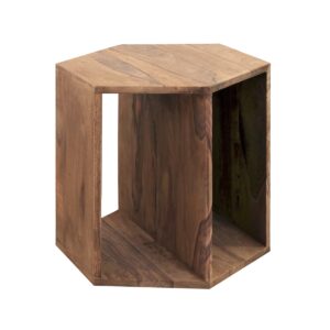 MESA AUXILIAR MADERA SHEESHAM MODELO PANAL IMORI