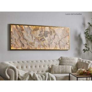 CABEZAL/PANEL TRANSLUCIDO MARCO METAL. CON LUZ LED IMORI